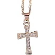 Tjejtillbehör Crucifix Halsband För Kvinnor, 925 Sterling Silver Cross Halsband Bländande Kristall Jesus Crucifix Halsband Kristna smycken, Jesus Cross Halsband, Cross Necklace With Jesus Birthday