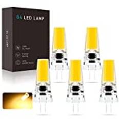 G4 LED-lampor, AC/DC 12-24V 5W G4 LED Bulb 450LM, Ersättning för 40W halogenlampor, Dimbar utan flimmer, 5 pcs (Color : Warm White 3000K, Size : 5W)