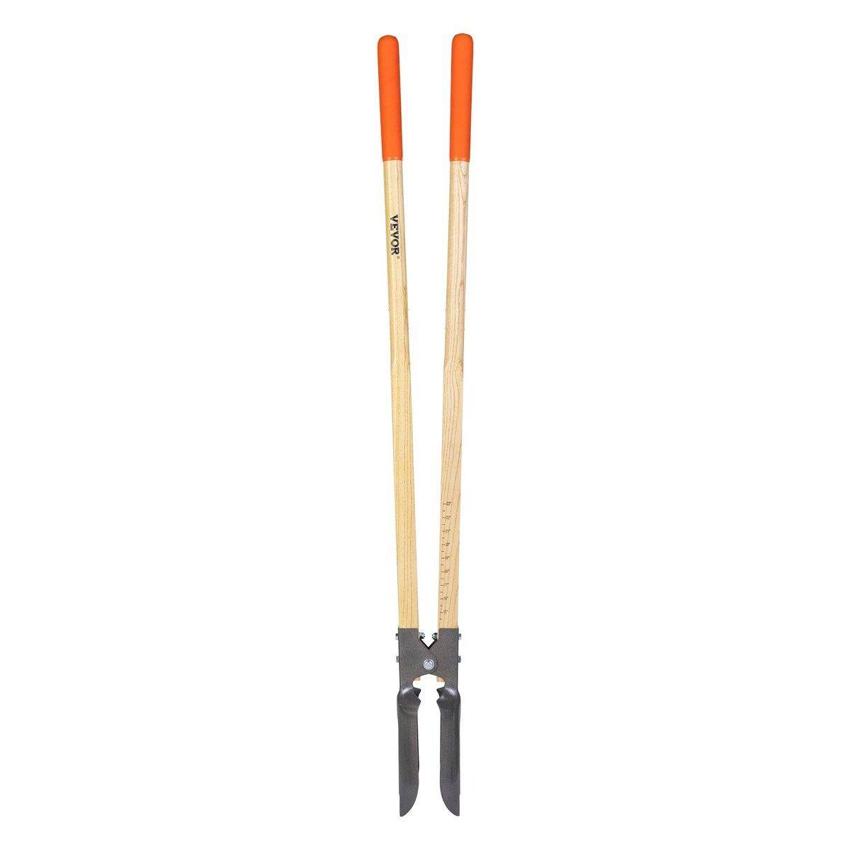 Post Hole Digger with Wood Handle and Scale Markings 57.5 Hole Digger