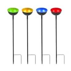Bevattningsstationer, Bimatarstakes,Bee Water Catcher Cup Metal Garden Stakes | 4 st skulpturstav, trädgårdsdekoration, rostsäker för utfodring och vattning