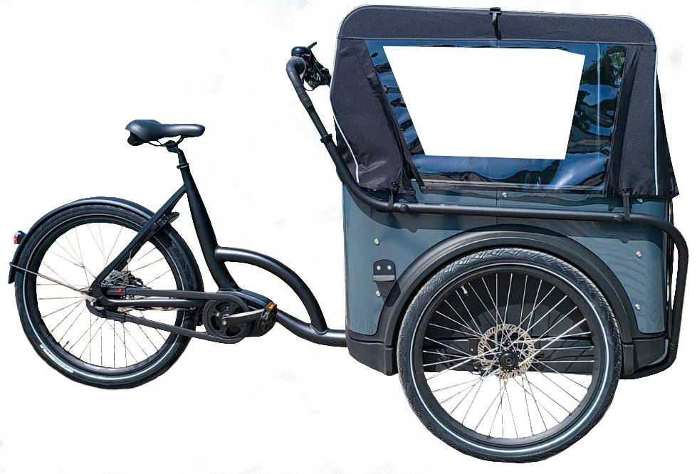 Royal Cargobike FourRunner El-Ladcykel til 4 Børn med Bafang Centermotor og 36V 16Ah Batteri.