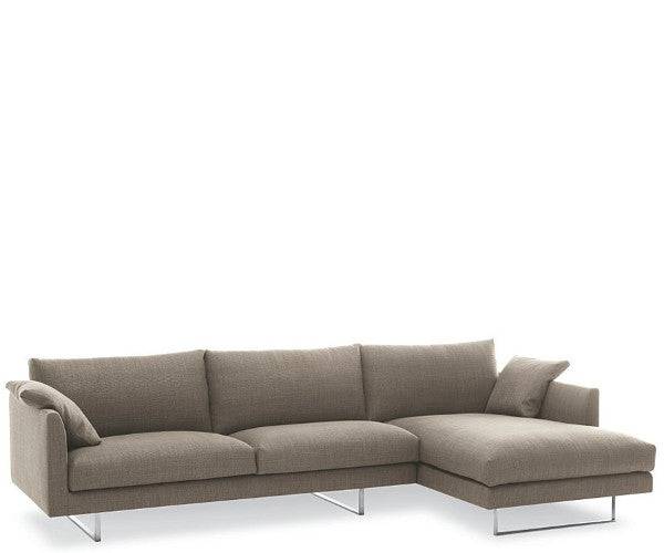 Montis Axel Sofa m. Chaiselong 270x160 - Small Stål / Chaiselong til Venstra set forfra