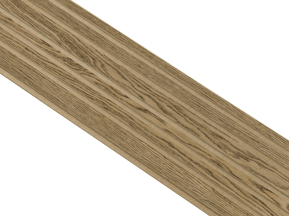 I-Wood Basic Mixed listebredde paneler, i mørkebrun oliering - mål 16 x 300 x 2780 mm.