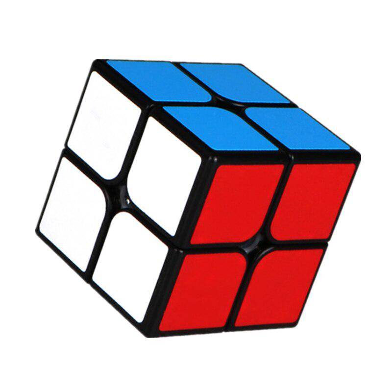 Cube 2X2 Magic Cube 2 by 2 Cube 50 mm Speed Pocket Sticker Pussel Cube Professionella pedagogiska leksaker black