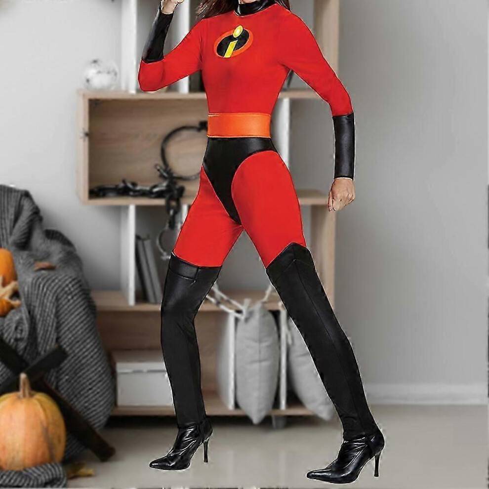 (170cm, Womens) The Incredibles Costume Suit - Halloween Party Carnival Outfits For Men And Women, Superhero Cosplay Costume