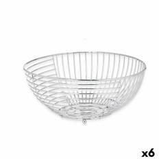 Fruktskål Silvrig Metall 28 x 12,7 x 28 cm (6 antal)