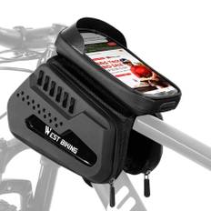 WEST BIKING Cykeltaske 1.4L med Holder til Smartphone - Sort