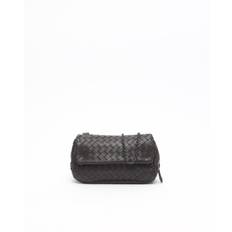 Bottega Veneta Intrecciato Chain Crossbody Bag - Brown