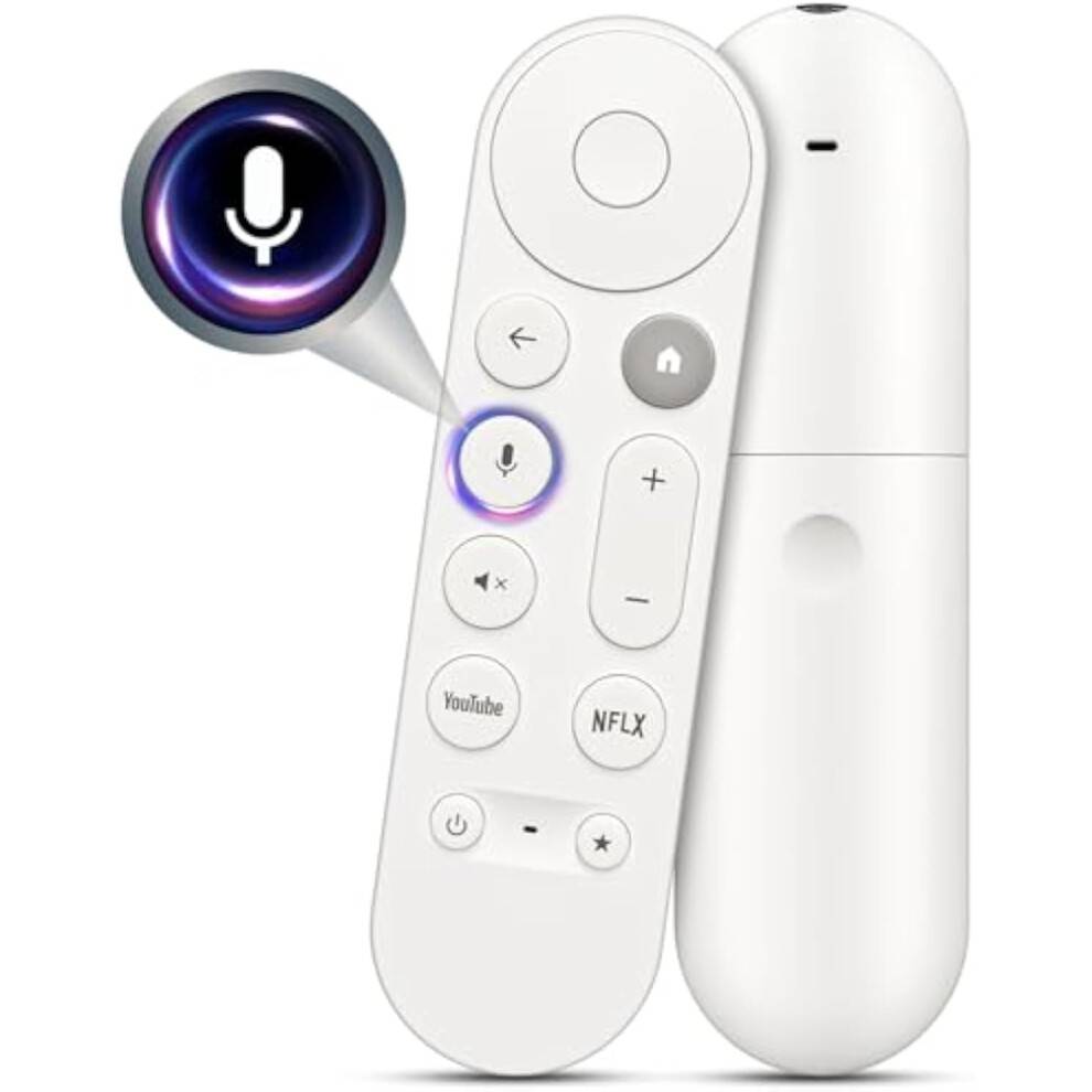Vocie Fjärrkontroll för Chromecast med Google TV, Replacement för Google TV Streamer 4K/HD Remote
