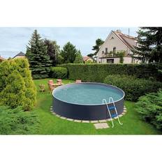 Poolpaket Mountfield Azuro 3,6x1,2m Graphit Vit Med Skimmer Filter & Stege