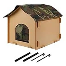 Outdoor Cat Shelter, Outdoor Stray Cat Nest, Warm Cat Shelter, Waterproof Cat and Dog House, Foldable Cat Outdoor House With Sleeping Pad and Nails for Caring People, Stray Cats