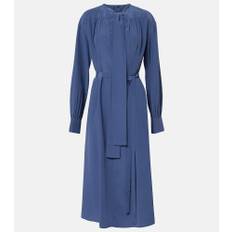 Joseph Bolero silk crÃªpe de chine midi dress - blue - S