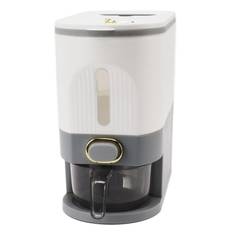 Rice Dispenser Box Grain Food Storage Container Airtight Large Capacity for Home Kitchen Gray L 10L L(for 6.5-9kg)