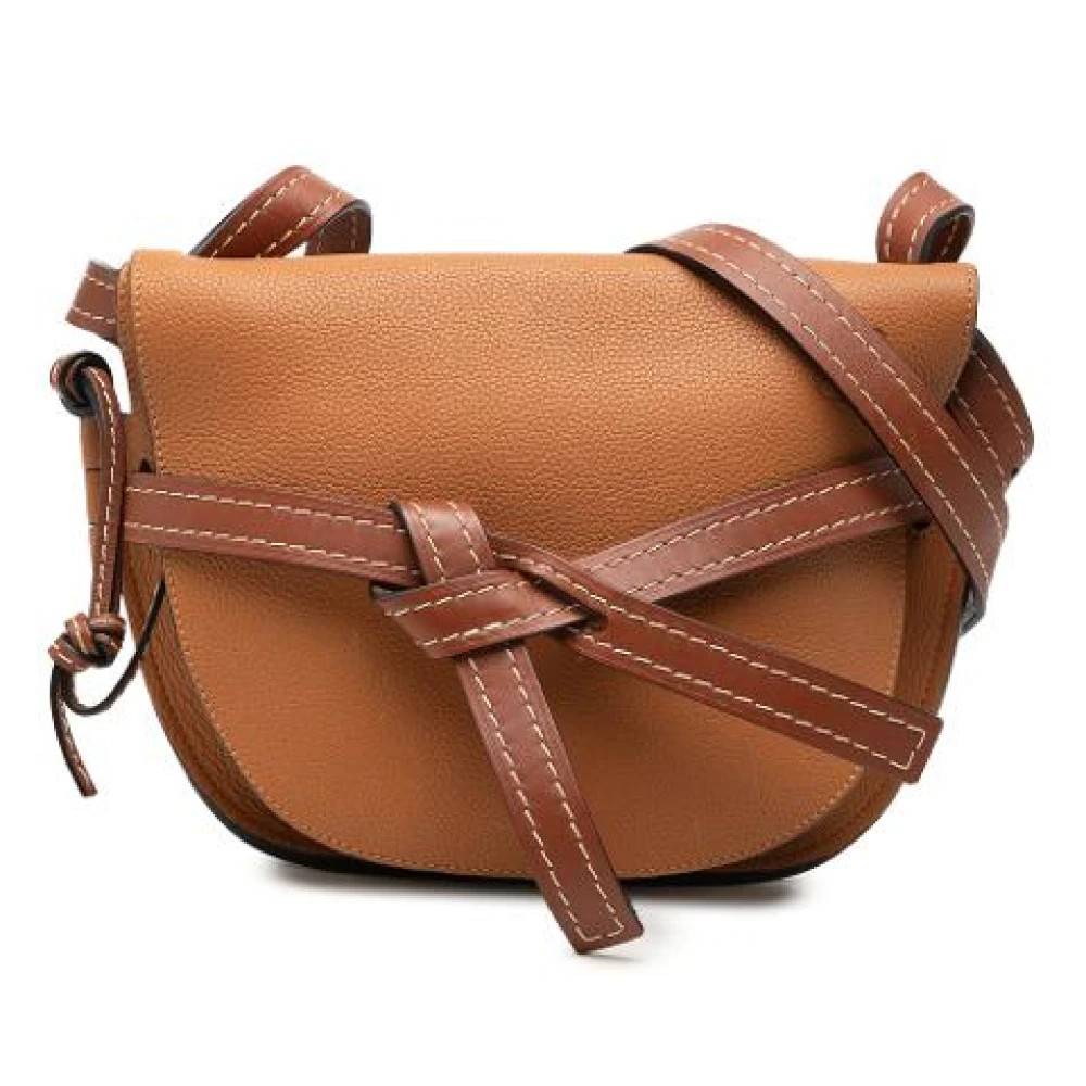 Loewe Pre-owned Pre-owned Gate Crossbody Taske - Vintage - Dame - Brun - ONE SIZE - Uld
