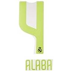 Real Madrid Kit Gara Away Nameset Namn och ALABA-nummer 4 Skede 2022/2023,Vuxen,Lime/Black