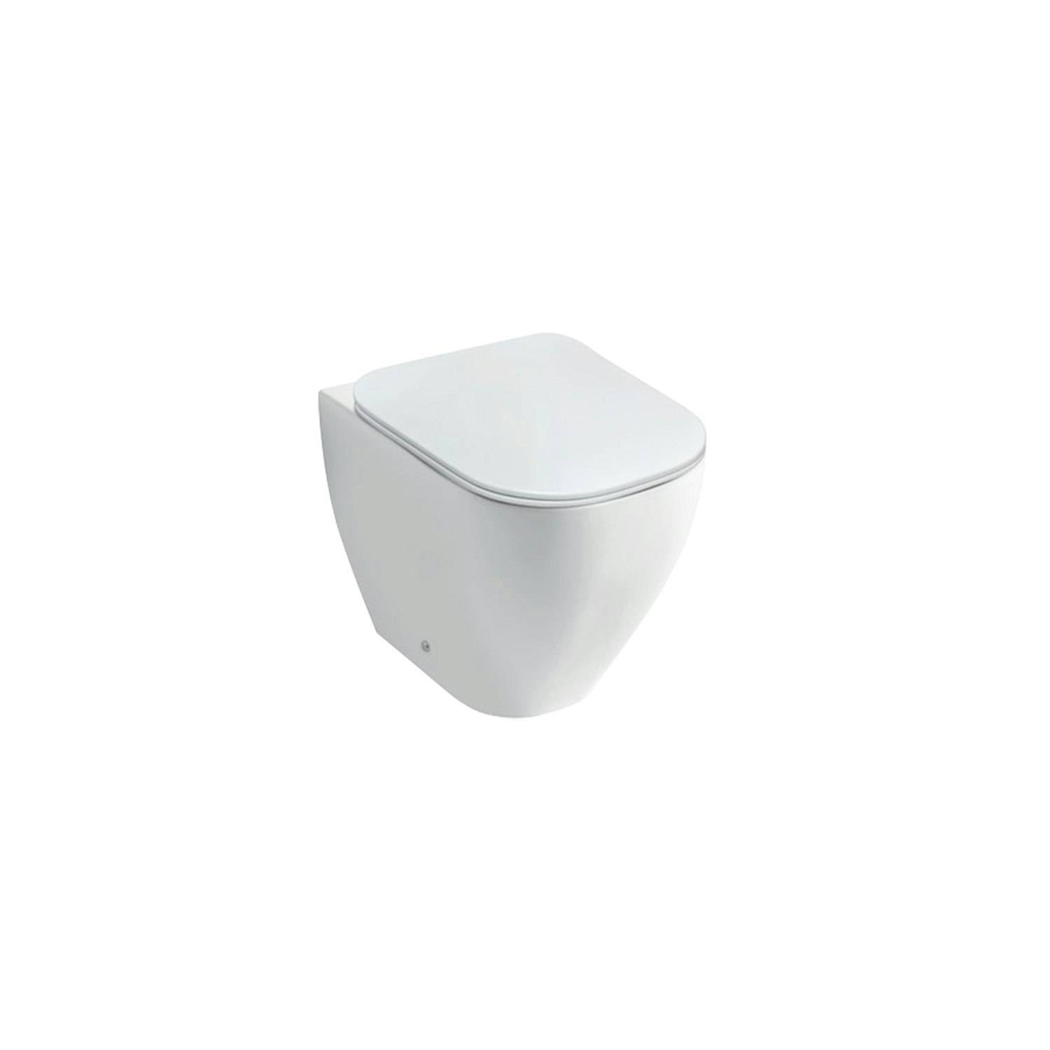 Golvstående Toalett Miller Badrum Rimless BTW Elegans Porslin Blank Vit