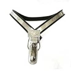 Kyskhetsbälte i rostfritt stål Penisbur BDSM Bondage Cage Låsanordning Justerbar midja Dick Lock BDSM Bondage Leksaker for man(A-waist 84-91cm)