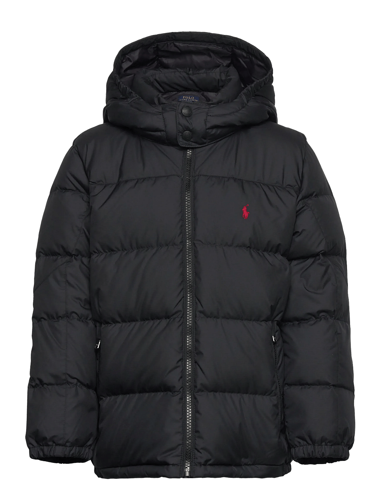 RALPH LAUREN KIDS Ripstop Down Hooded Jacket | Black | 88-93