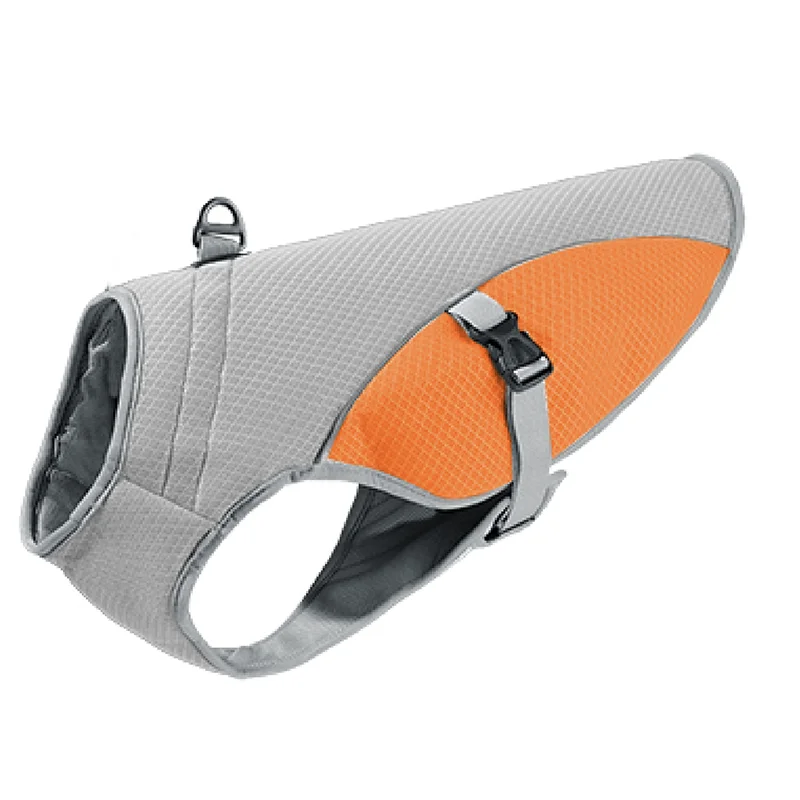 Dog Cooling Vest & Reflective Harness Jacket - Orange / S (S)