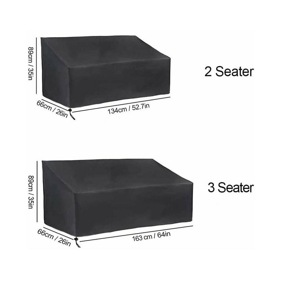 Allround-beskyttelse til havemøbler, vandtæt udendørs sofaovertræk, der giver kraftig beskyttelse mod regn, sne og solskader (132 cm B x 142 cm)