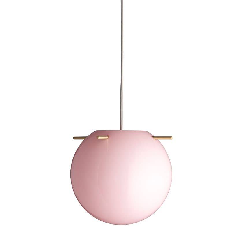 Frandsen Koi Ø32 taklampa opal rose/brass sticks