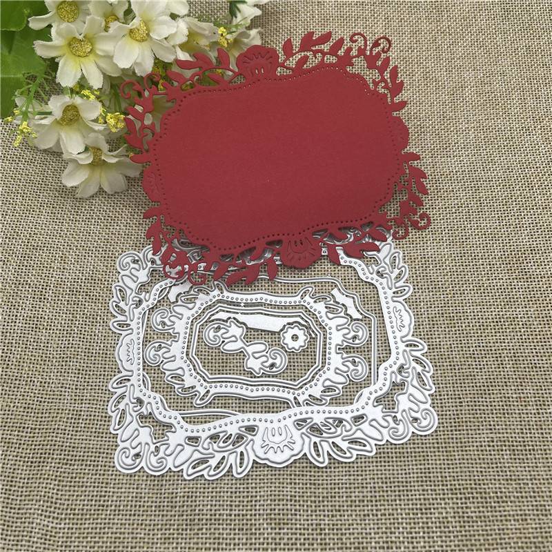 Lace Flower Metal cutting dies  mold Round hole label tag Scrapbook paper craft knife mould blade punch stencils dies