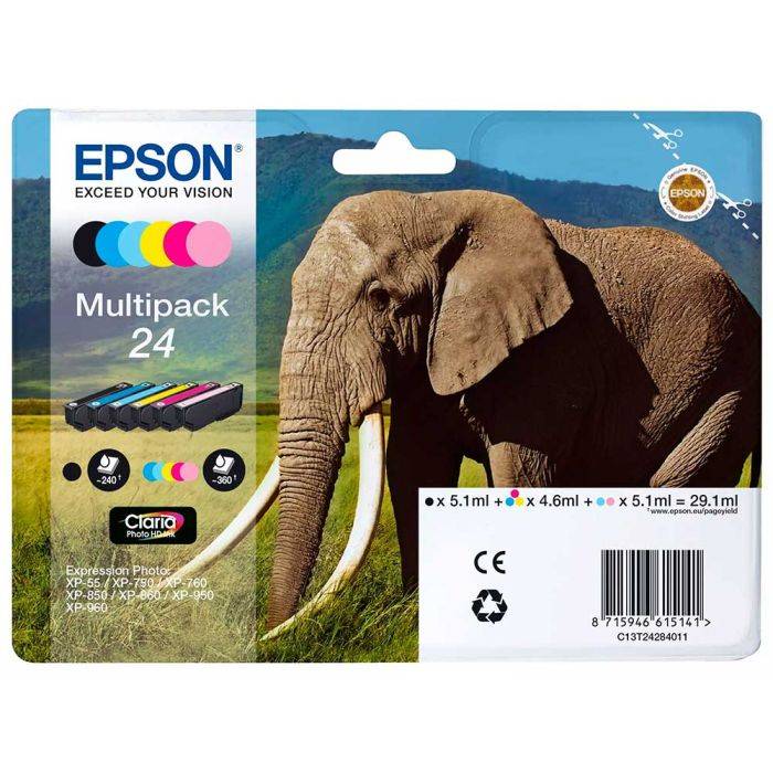 Epson 24 Multipack 6 pack 29.1 ml - black + 5 color