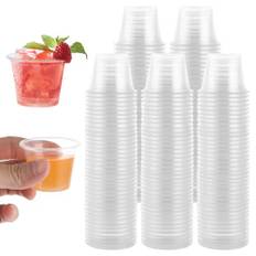 MUXHEL 500 set snapsglas plast, 40 ml/4 cl shotburkar, plastbägare snapsbägare, återanvändbara plastmuggar, shot mugg plast, dryckesbägare transparent, festmugg