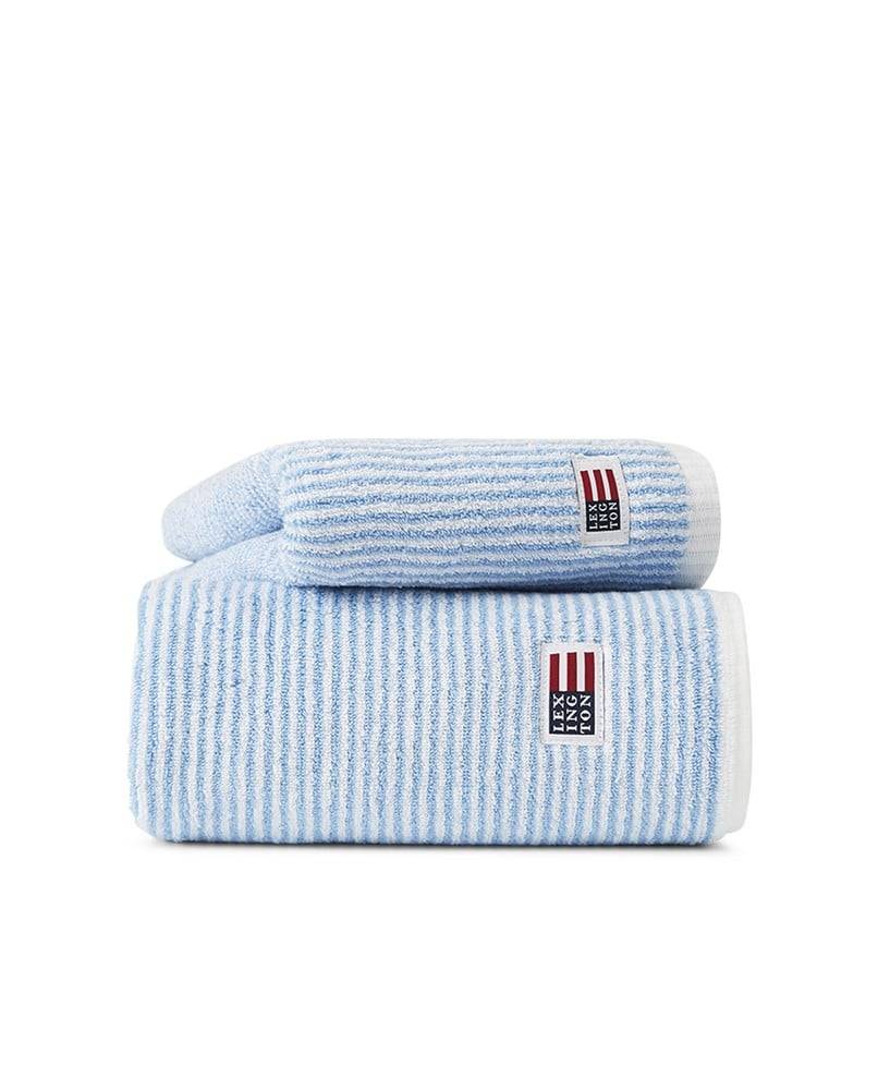 Lexington - White/bue strib Towel - 30x50