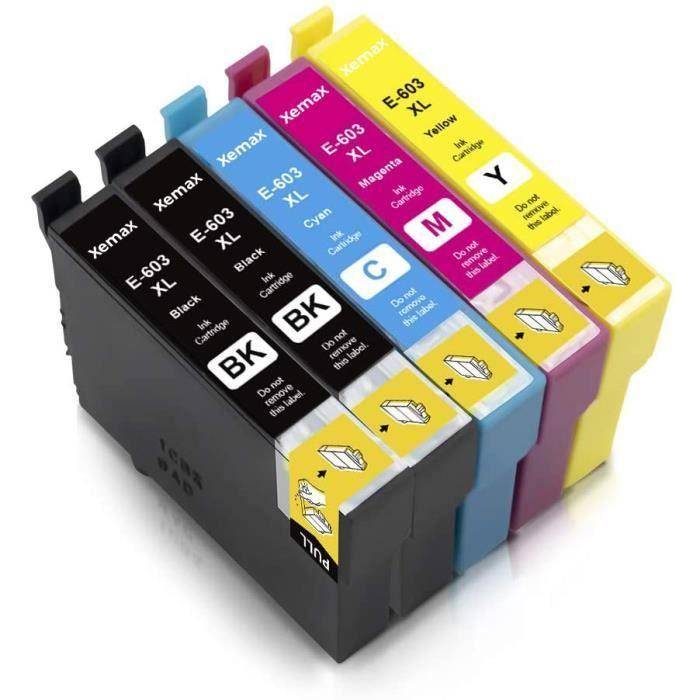 Bläckpatroner - XEMAX - 603XL - Kompatibel med Epson - 5 stycken - Flerfärgade