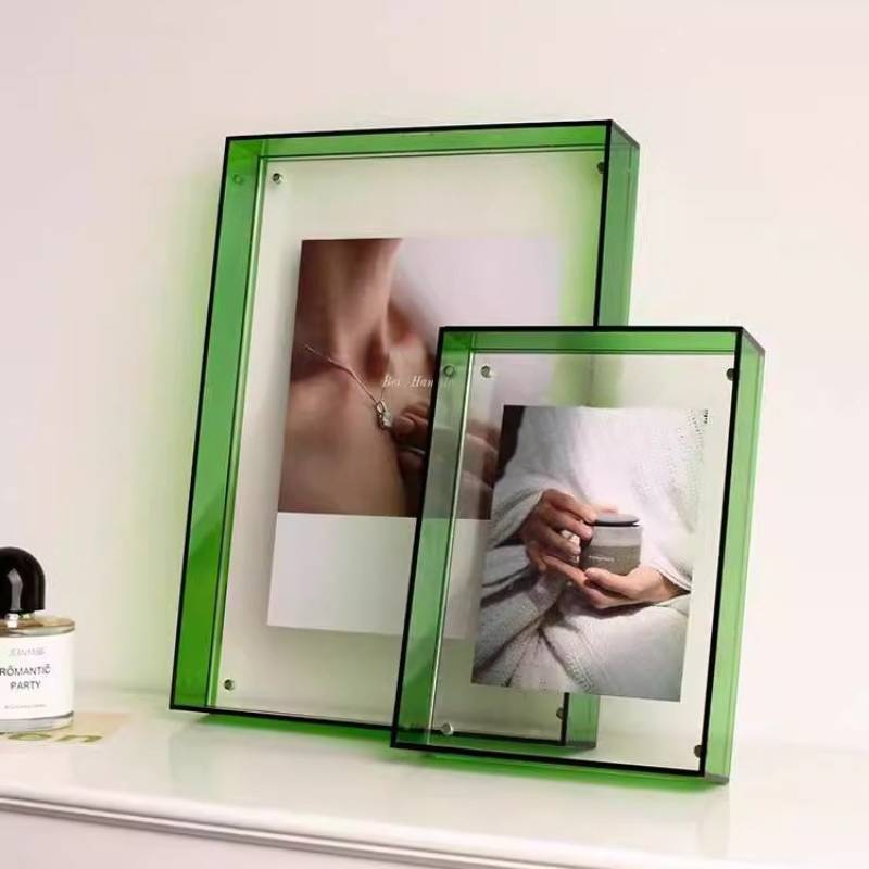 Colorful Acrylic Photo Frame Table Wall Hanging Ins Transparent Acrylic Picture Frame Poster Display Stand Home Ornaments Decor