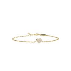 Blomdahl Armband G Brilliance Heart Guld 8 mm, Crystal