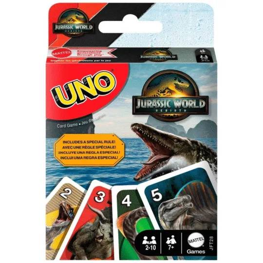 Uno Jurassic World Rebirth Mattel Games Uno kortspil JFT28