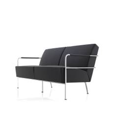 Lammhults Cinema soffa Elmo nordic svart-kromben