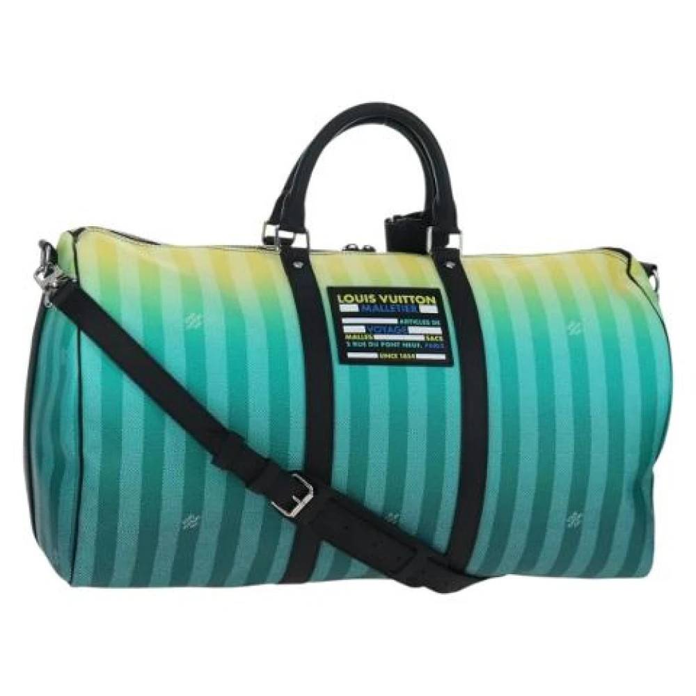 Louis Vuitton Vintage Pre-owned Vintage Boston Bag - Vintage - Dame - Grøn - ONE SIZE - Uld