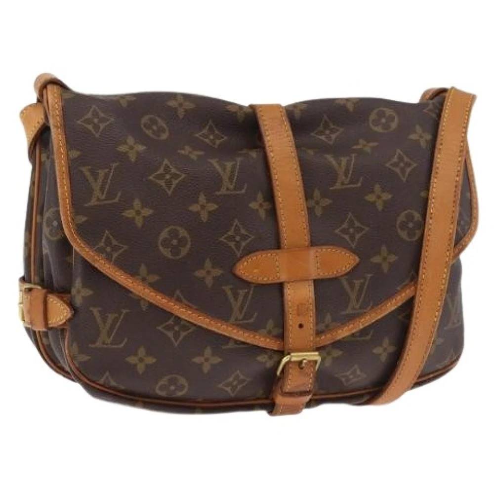Louis Vuitton Vintage Pre-owned Monogram Canvas Skuldertaske - Vintage - Dame - Brun - ONE SIZE - Uld