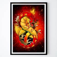 Djur Poster: Gyarados nätverk - Pokémon av Jonatan Goozman