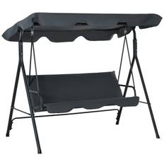 Hammock Trädgårdsgunga grå + svart 172 x 110 x 153 cm