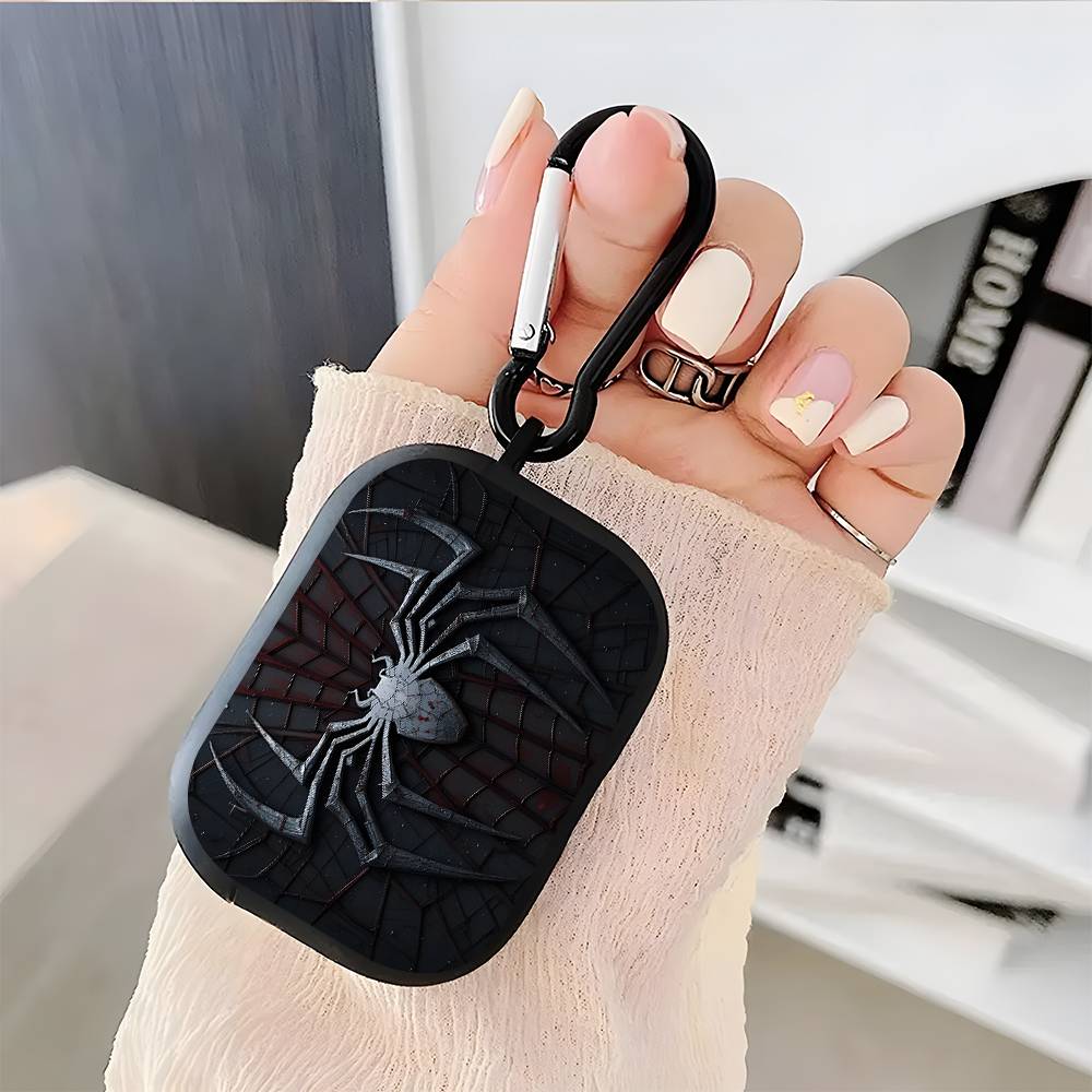 Cool Spider Pattern Silicone Tpu Earphone Case For AirPods Pro3/Pro2/Pro Earbuds Case For AirPods 1/2/3/4 Shockproof Soft Cover
