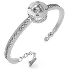 Guess Solitaire Silver-Tone Crystal Bangle UBB01460RHL