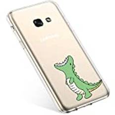 Uposao kompatibel med Samsung Galaxy A3 2017 fodral Samsung Galaxy A3 2017 Green Dragon