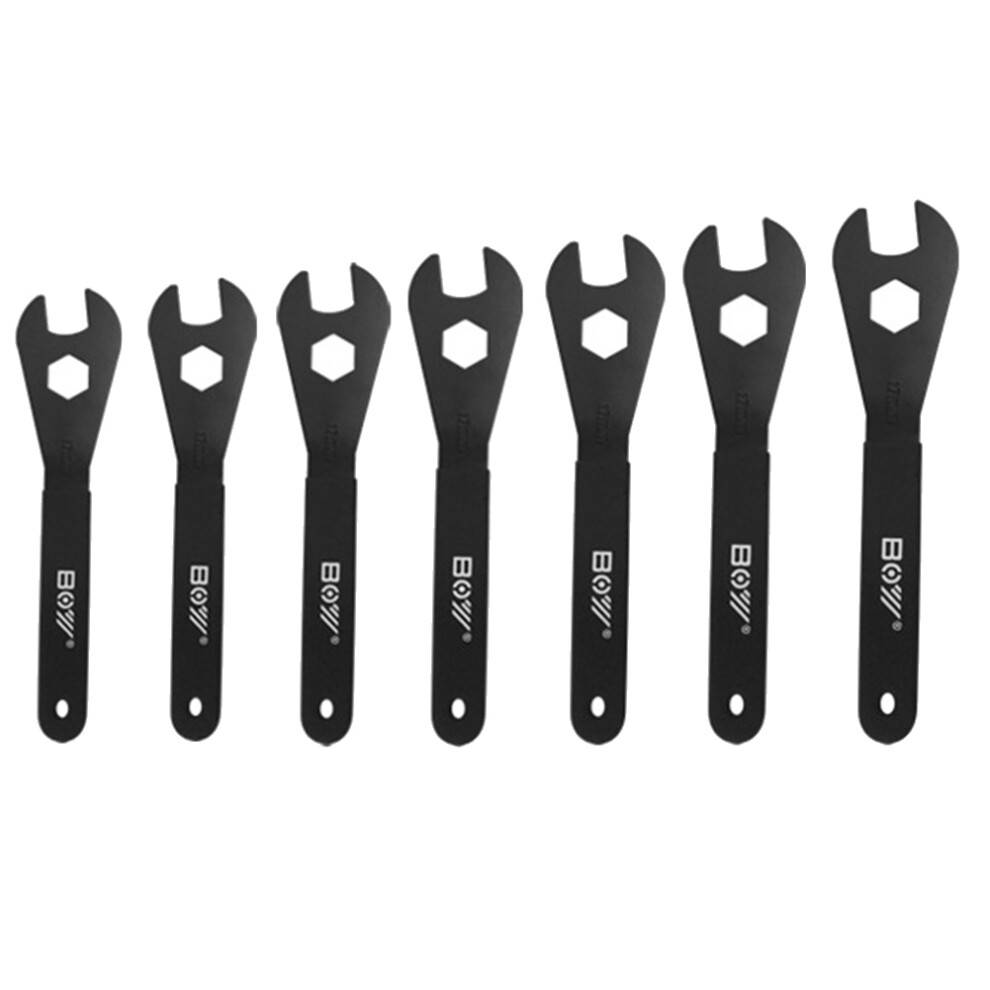 BOY 7Pcs Bike Hub Cone Wrench Wheel Axle Pedal Spanner Repair Tool 13-19mm Bicycle Open Cone Spanner Wrench