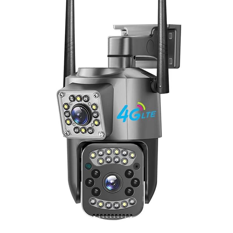 EU CCTV Camera V380 Pro 4K 8MP Wi-Fi 4G SIM-kort Utomhus IP-säkerhetskamera Dubbelriktad samtal Färg Night Vision AI WiFi-kamera 4MP 4G Camera