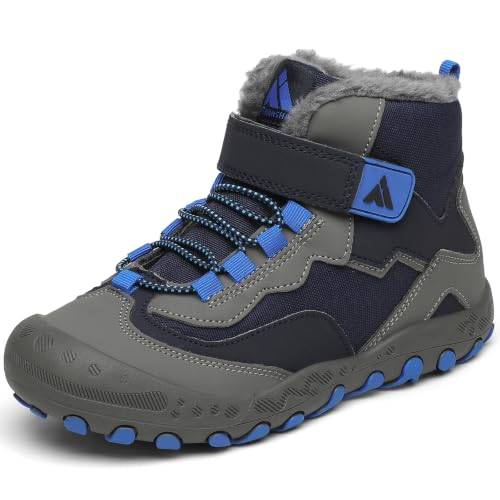 Mishansha Winterschuhe Kinder Winterstiefel Rutschfest, Blau 37