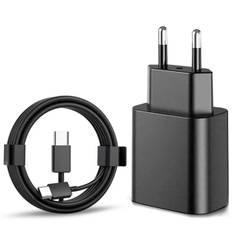 Hurtiglader 45W til Samsung USB-C + 2M USB C kabel Sort