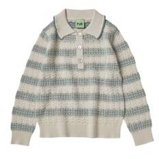 FUB Pointelle Polo Ecru/Misty Green |  | 140 cm