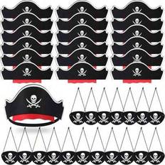 Pirates of the Caribbean: Svarta pärlans förbannelse, kostymer, rekvisita, Halloween-festfiltar, pirathuvudbonad, hatt, dödskallemask, Legigo pirathat - Multifärgad (Multi-size)