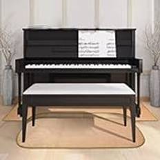 Qesjodfu Piano-skyddsmatta, ljudisolerande matta för piano, ljudisolerande, halkfri matta, ljudisolerande golvmatta, ljudisolerande filtar, 160 x 70 cm + 115 x 48 cm