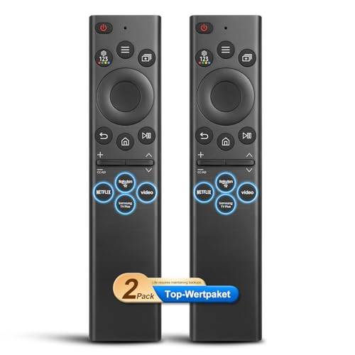 2er-Pack, für Samsung-Fernbedienung-Smart-TV, Universal für Samsung Fernseher Original, Ersatz Fernbedienung solar QLED