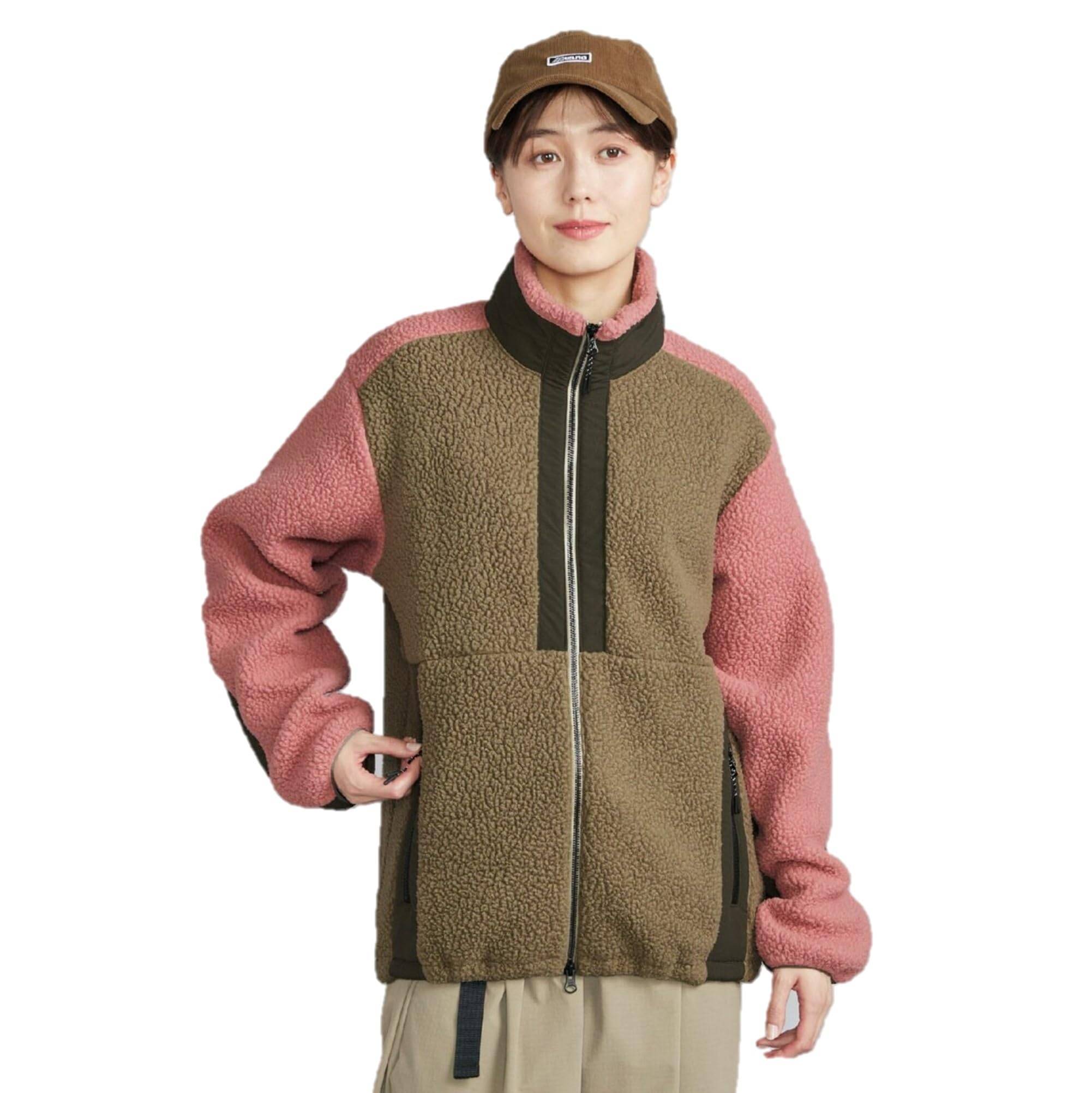 Mizuno Breath Thermo Polartec Thermal Pro Size 65 Cameo Brown x Wolf Size L Jacket, B2MCC501, Beige, Unisex,